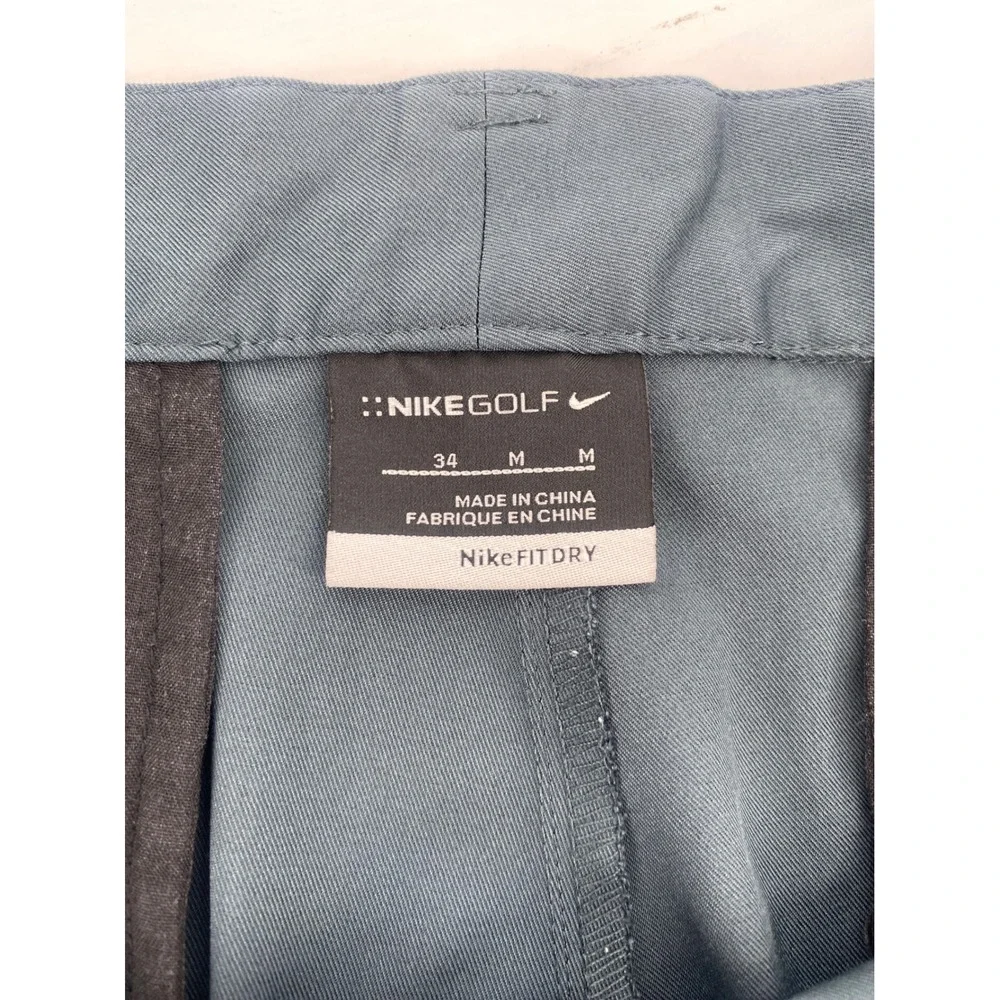 Nike Golf Shorts Mens 34 Fit Dry Flat Front Performance Slate Gray Activewear